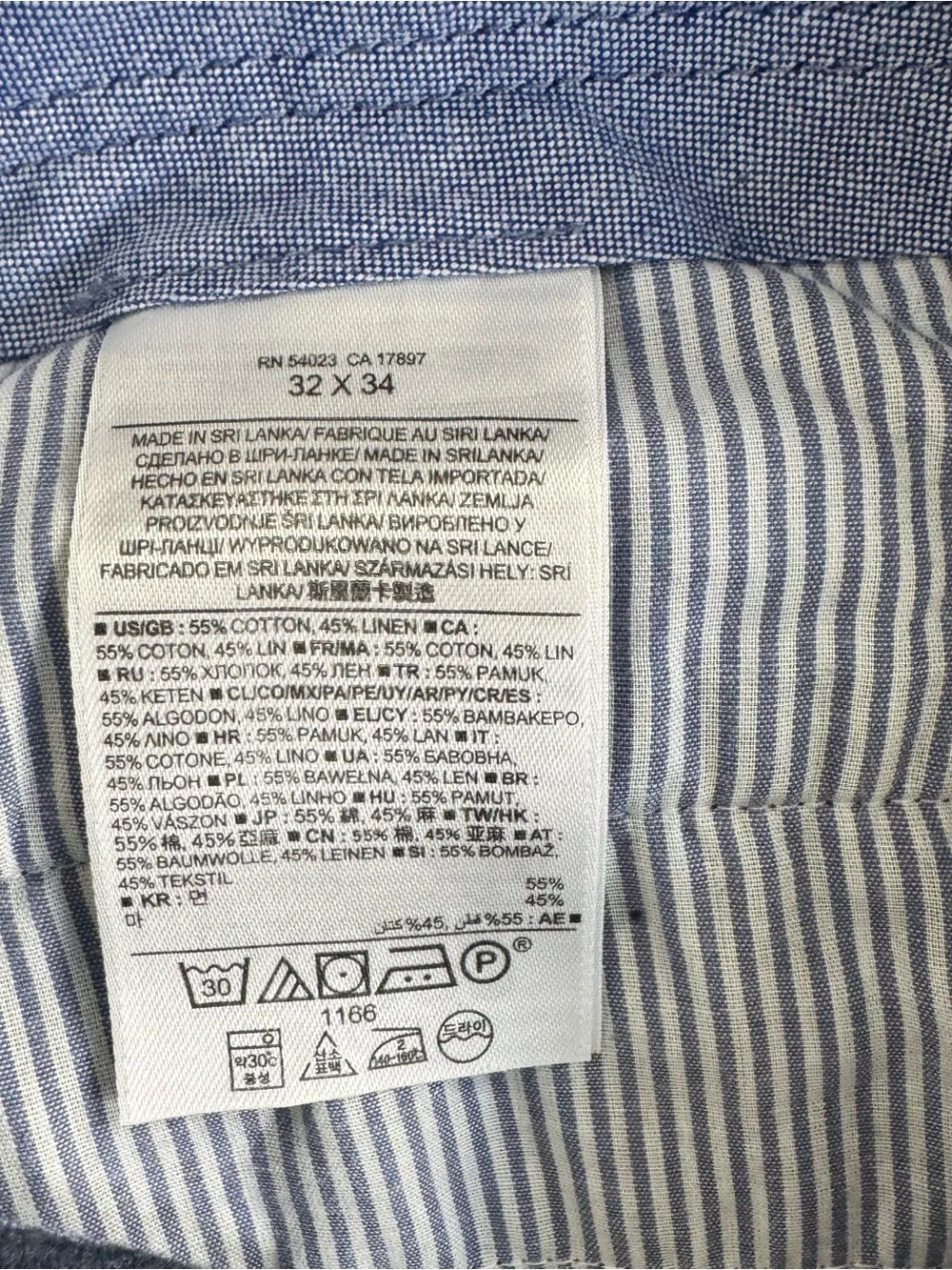 Banana Republic Pants Men 32x34* (32x33) Navy Blue Slim Fit Linen Cotton Blend